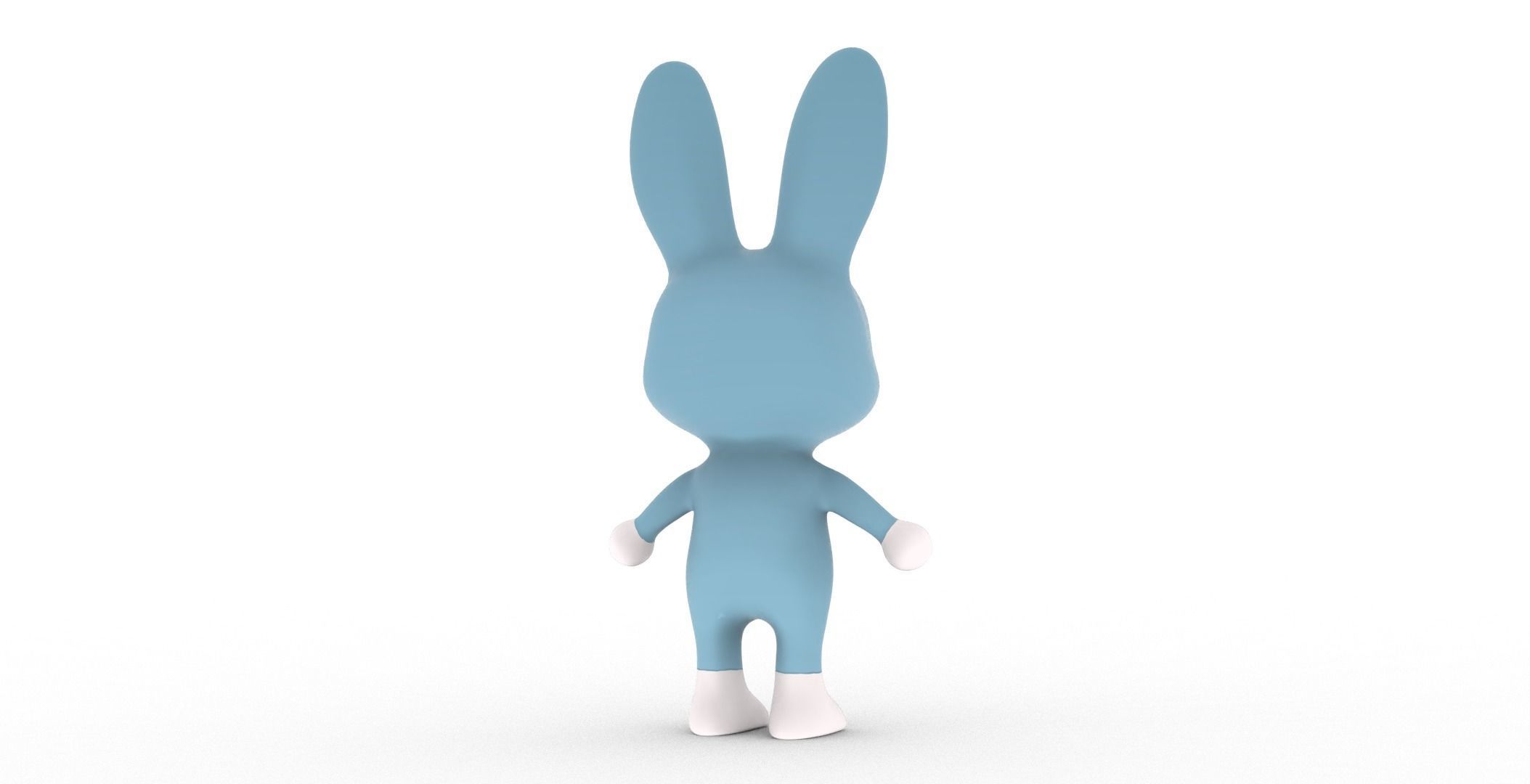 Character012 Animated Rabbit 3D Low-poly 3D model_20