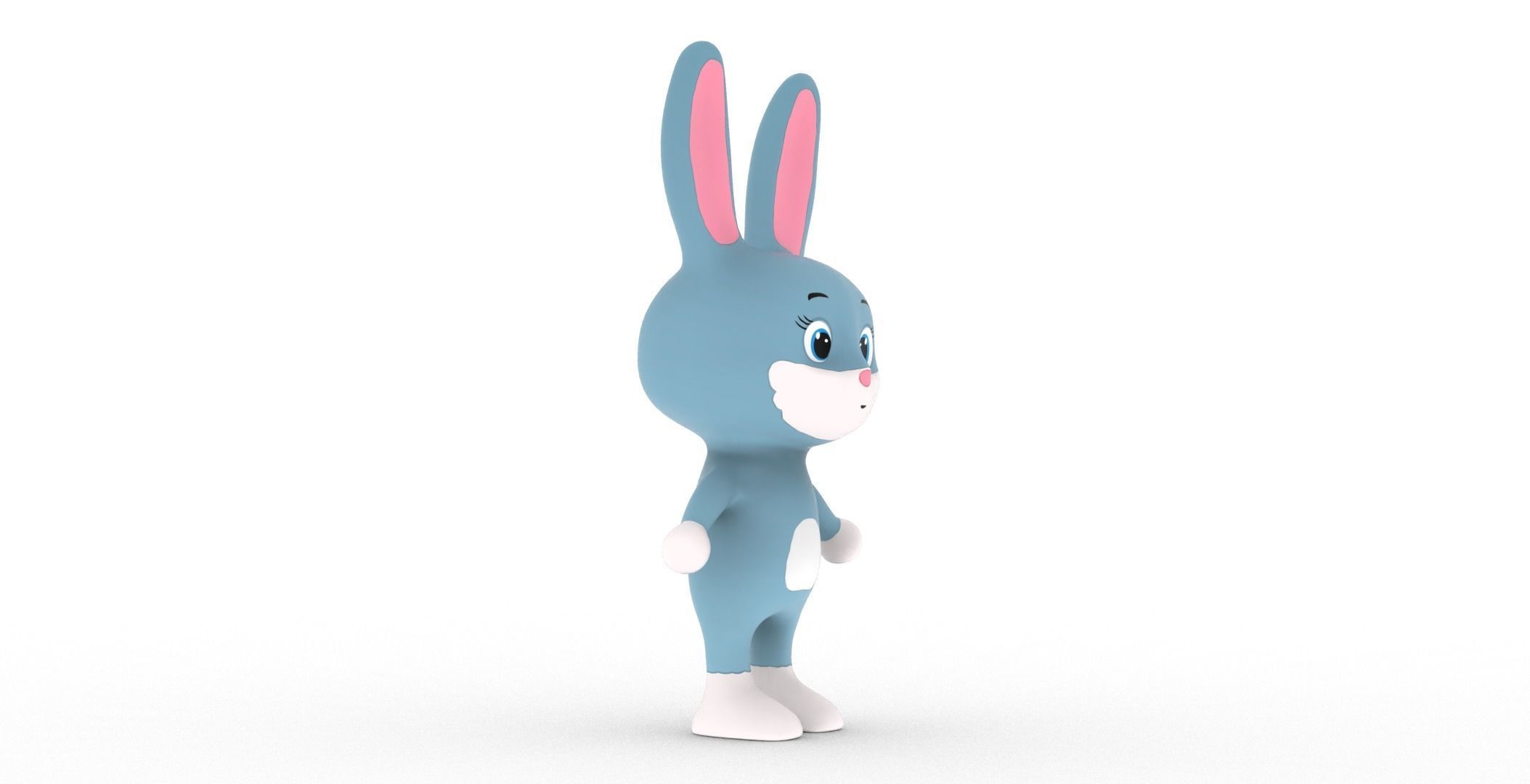 Character012 Animated Rabbit 3D Low-poly 3D model_24