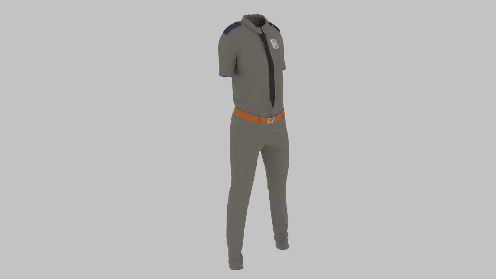 Police Uniform Low-poly 3D model_2