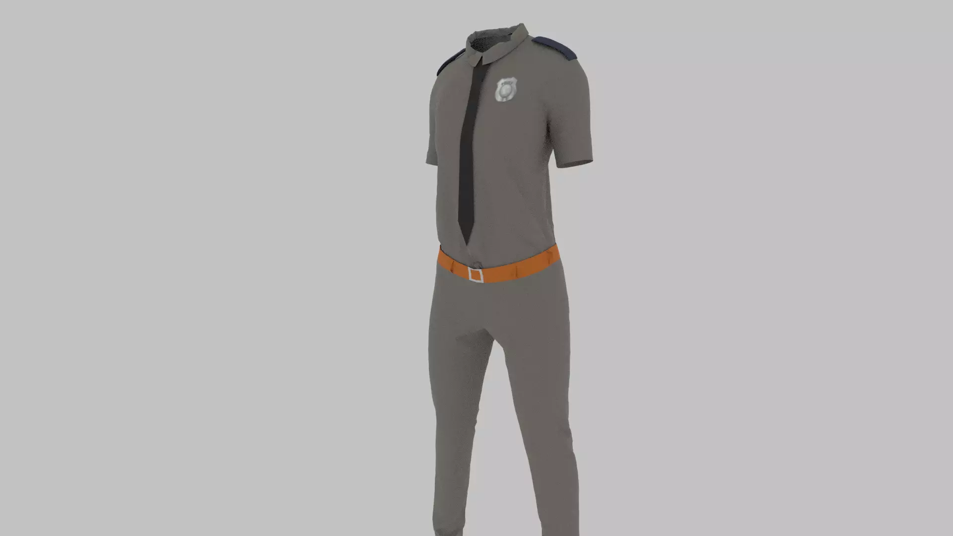 Police Uniform Low-poly 3D model_0
