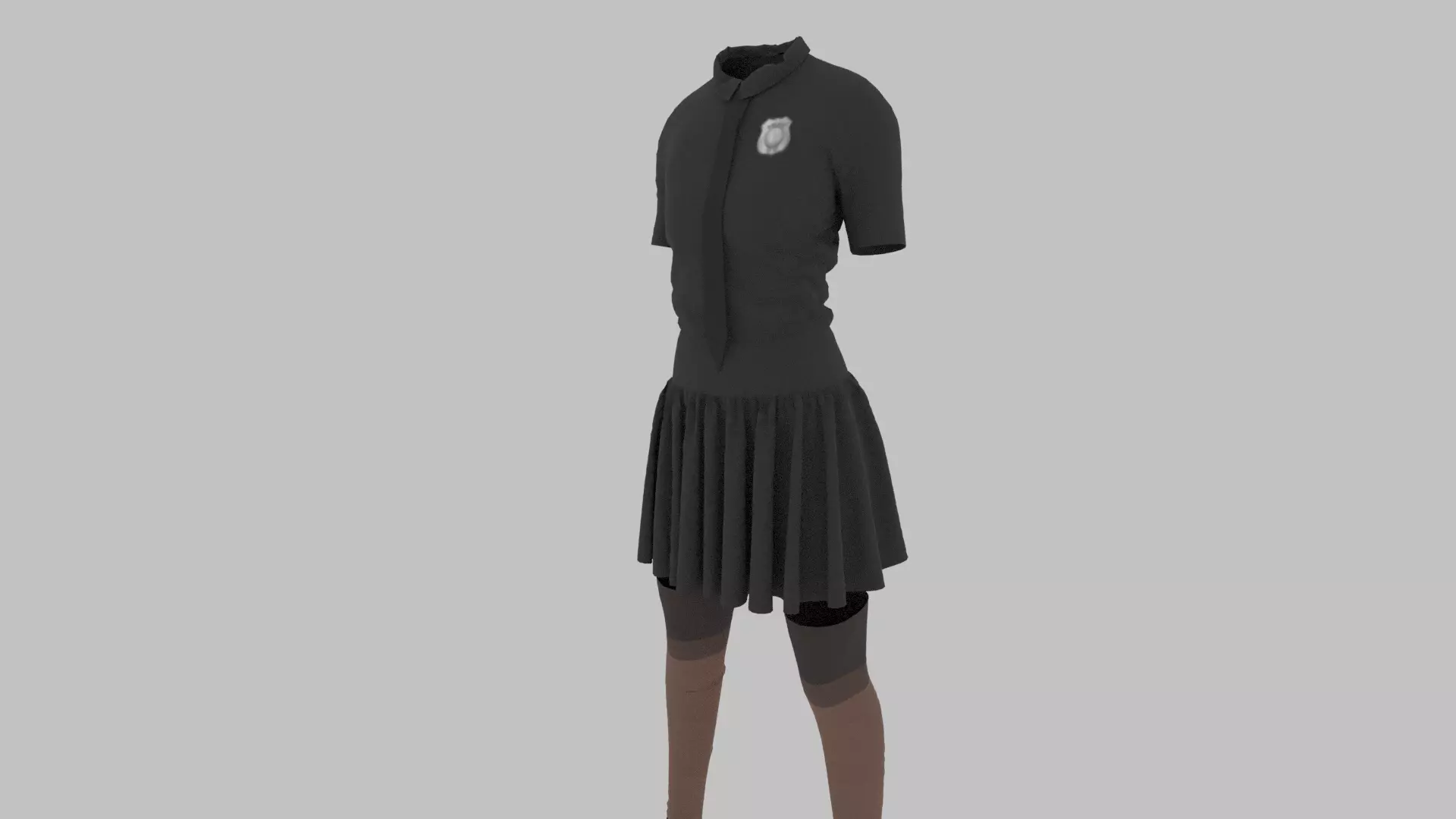 Police Uniform Low-poly 3D model_0