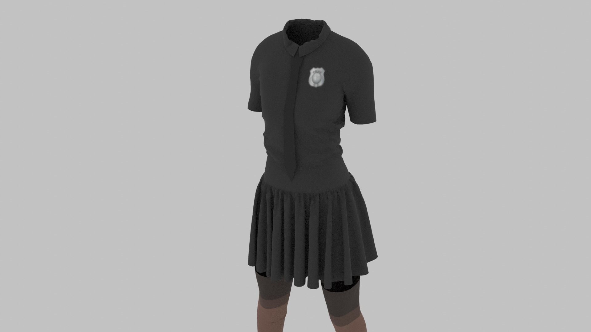 Police Uniform Low-poly 3D model_3