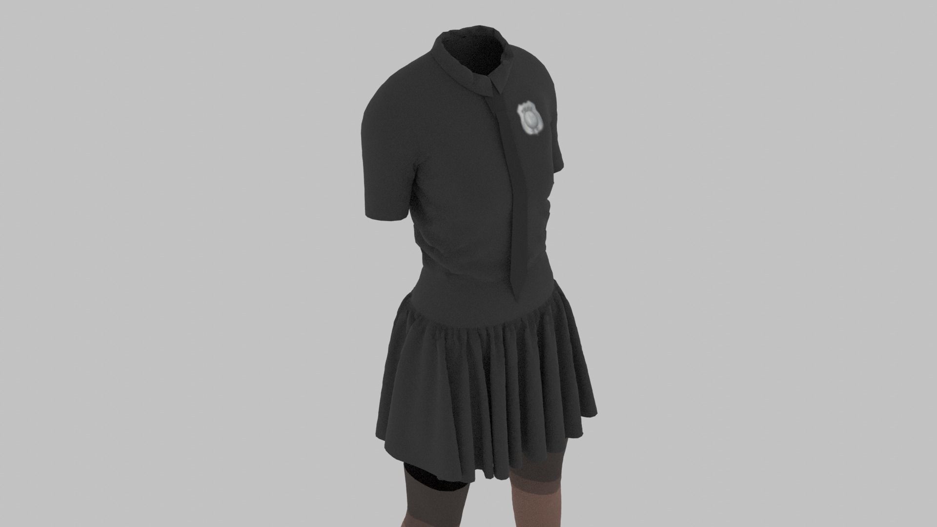 Police Uniform Low-poly 3D model_4