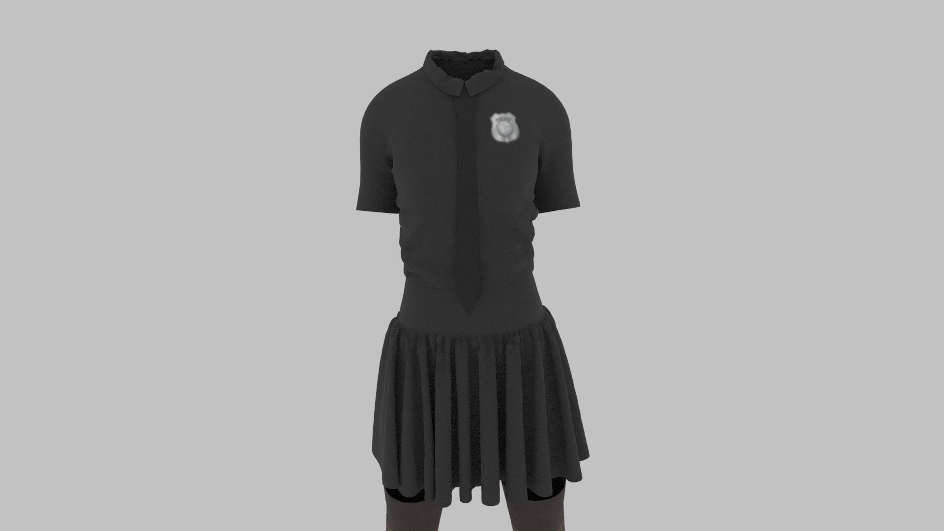 Police Uniform Low-poly 3D model_9