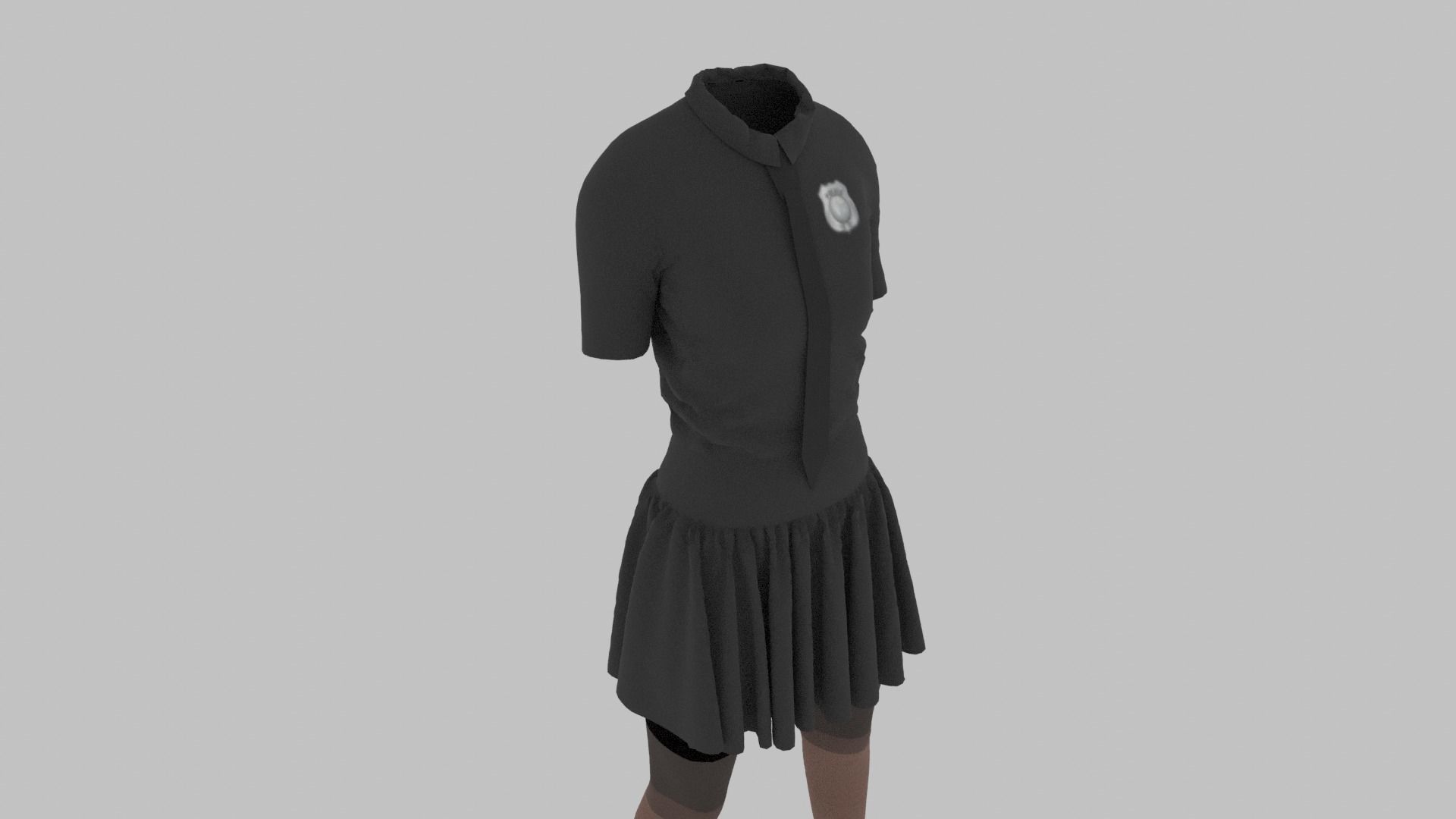 Police Uniform Low-poly 3D model_7