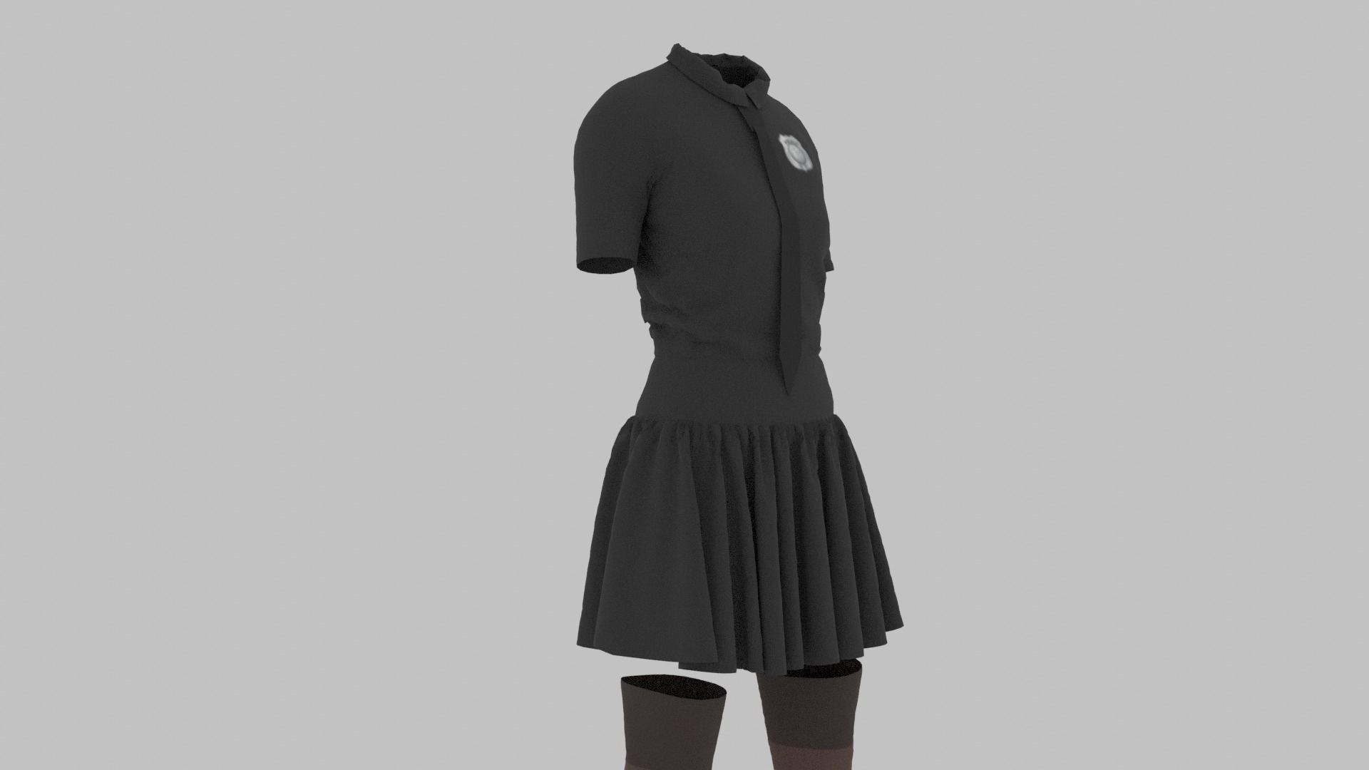 Police Uniform Low-poly 3D model_5
