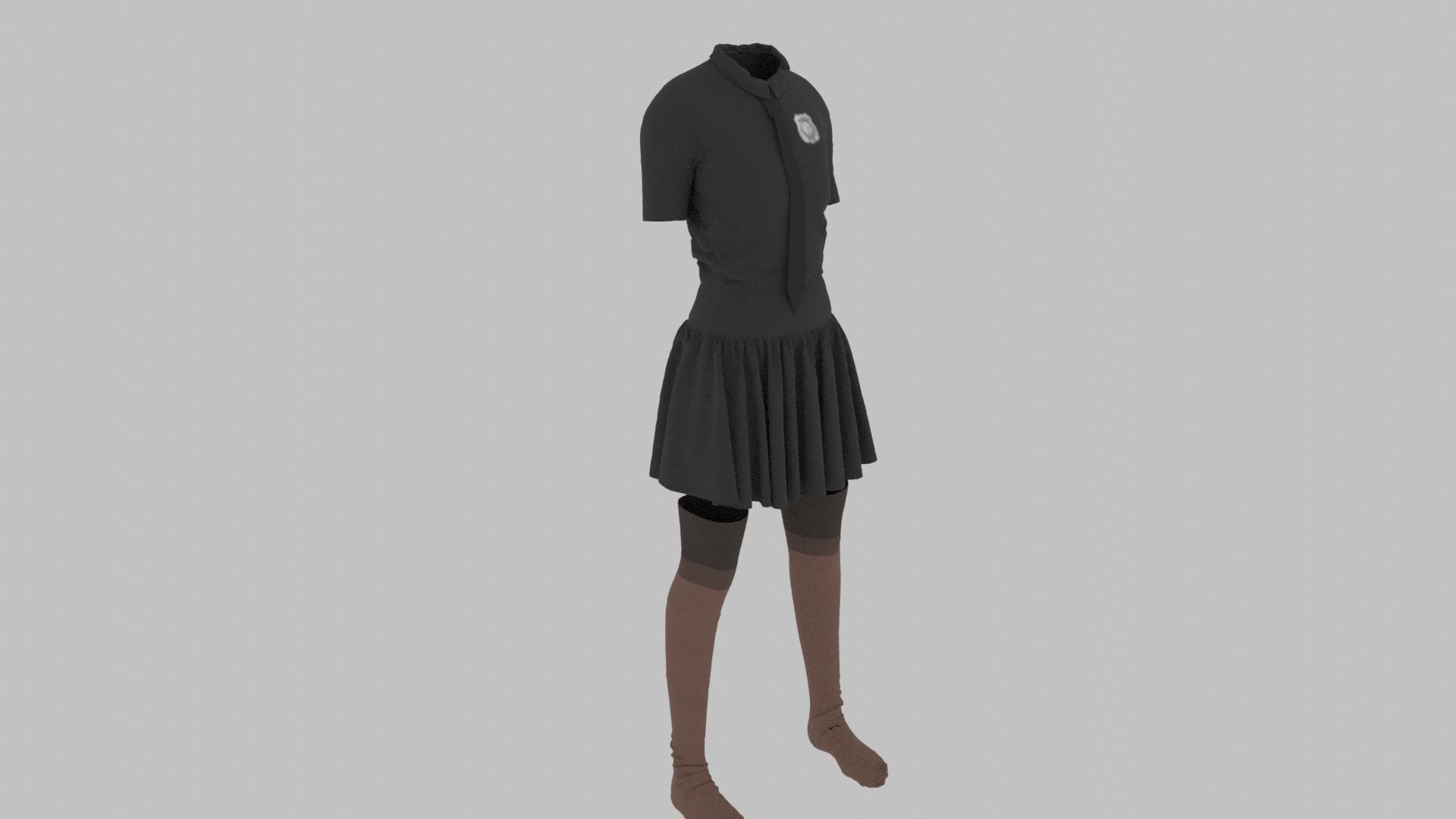 Police Uniform Low-poly 3D model_2