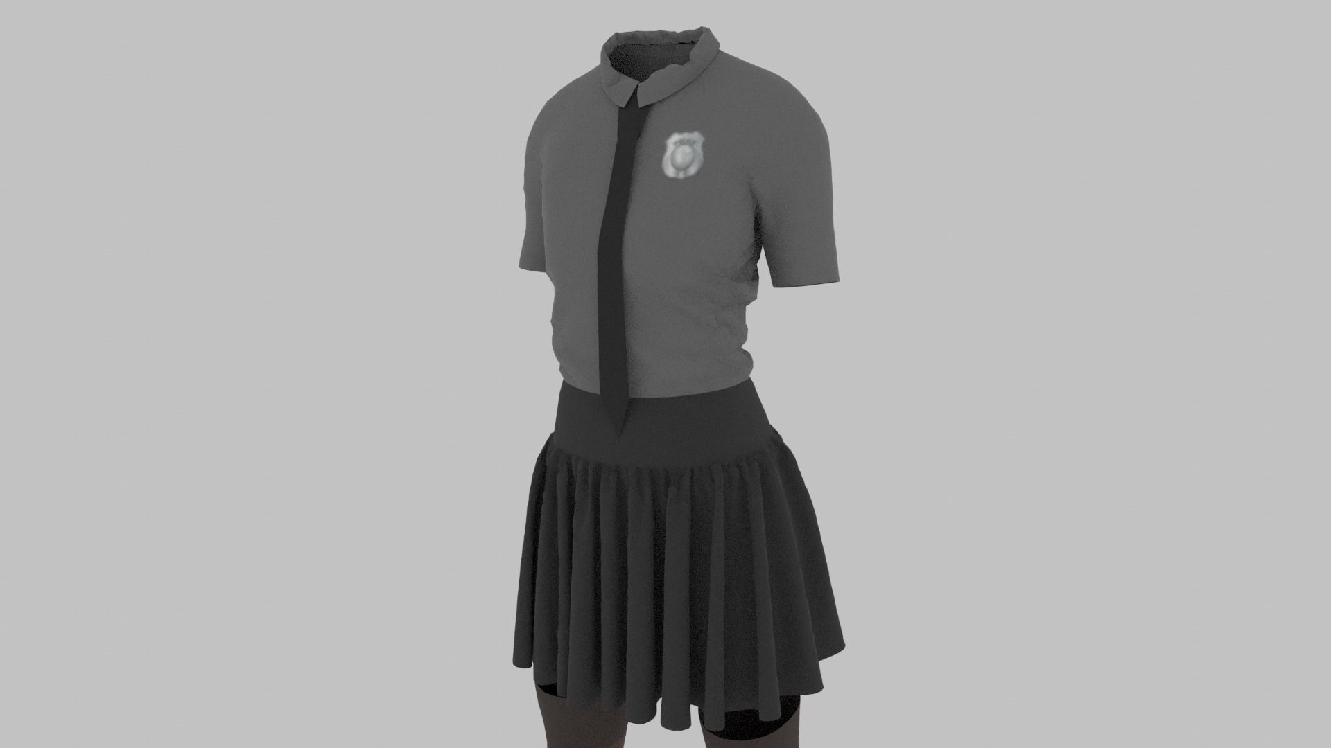 Police Uniform Low-poly 3D model_8
