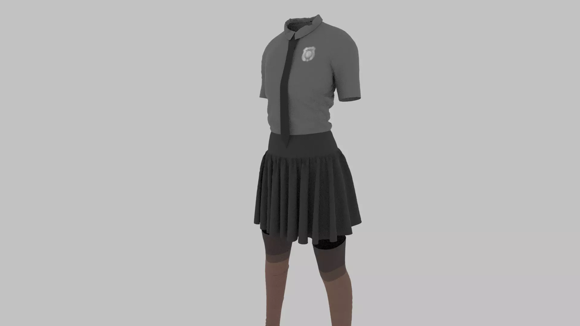 Police Uniform Low-poly 3D model_0