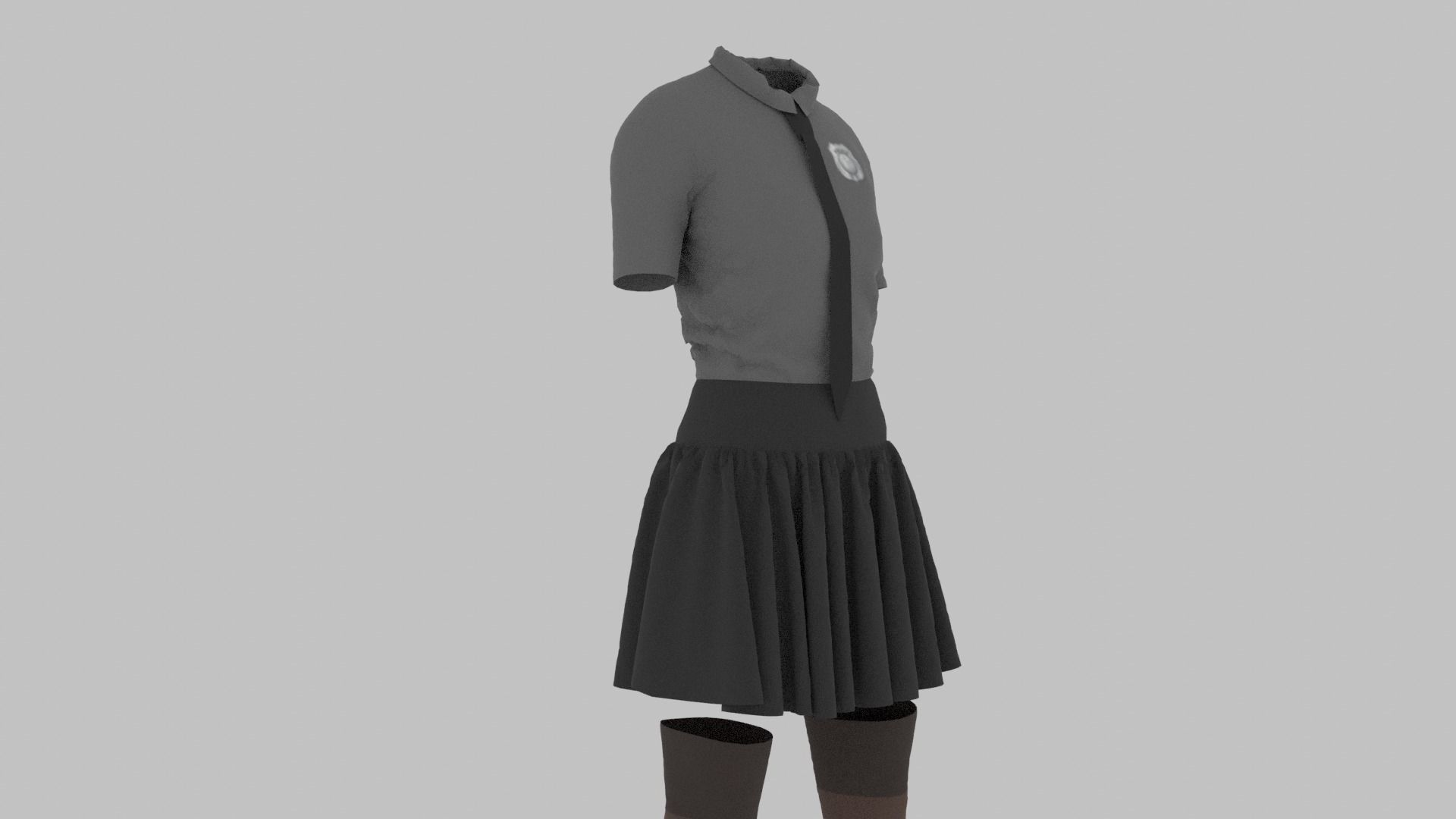 Police Uniform Low-poly 3D model_5