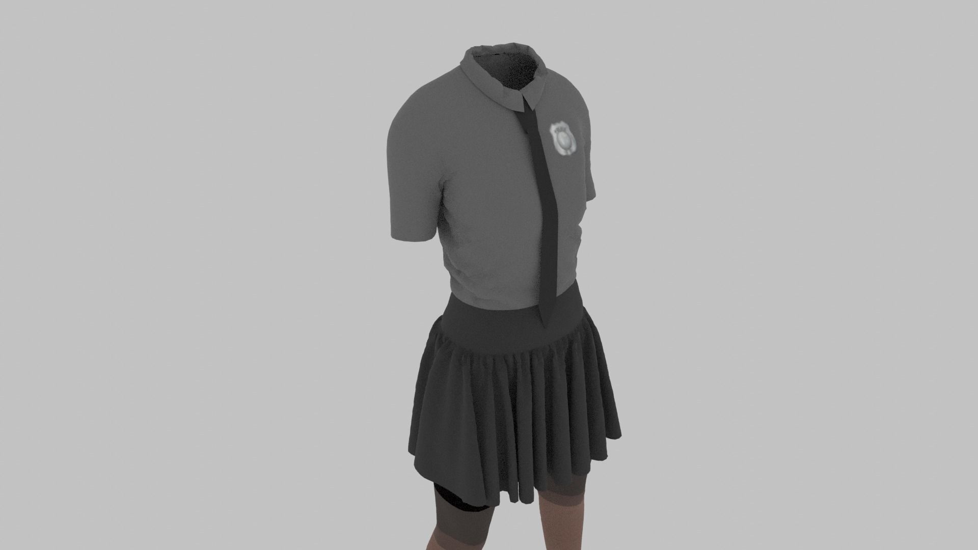 Police Uniform Low-poly 3D model_7