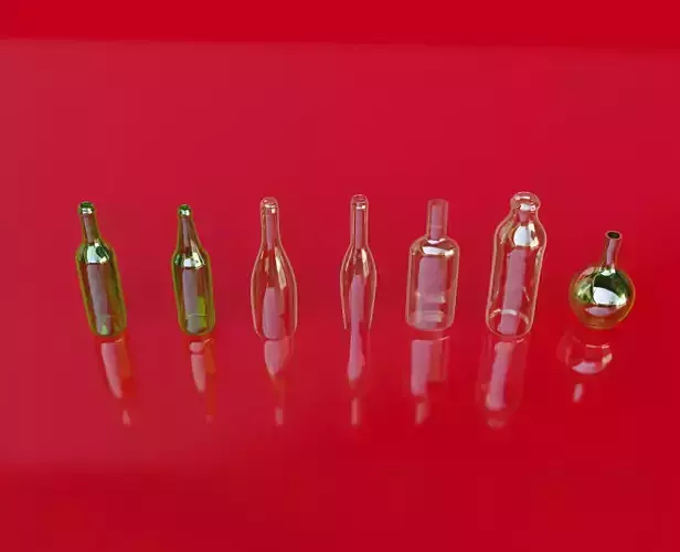 bottles set of glass