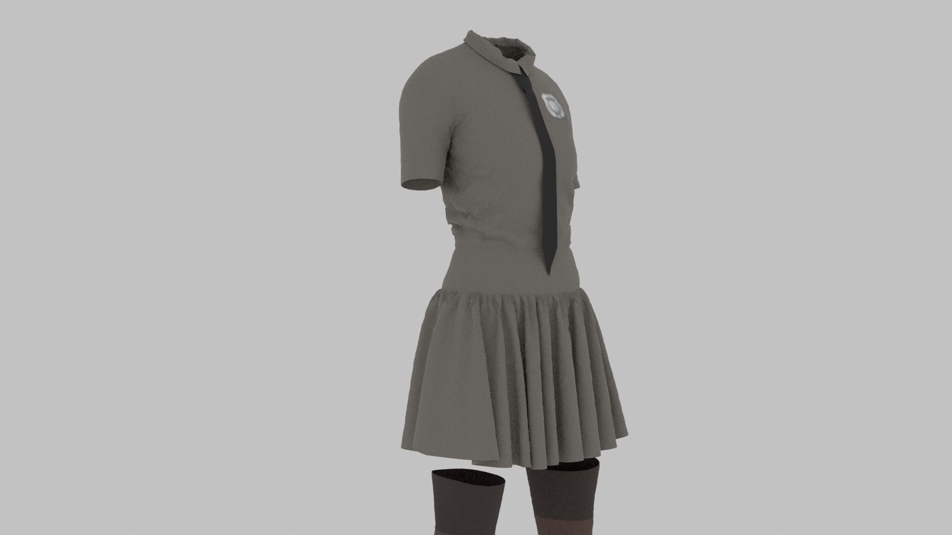 Police Uniform Low-poly 3D model_5