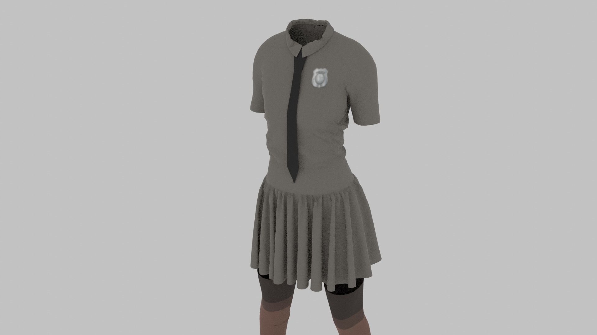 Police Uniform Low-poly 3D model_3