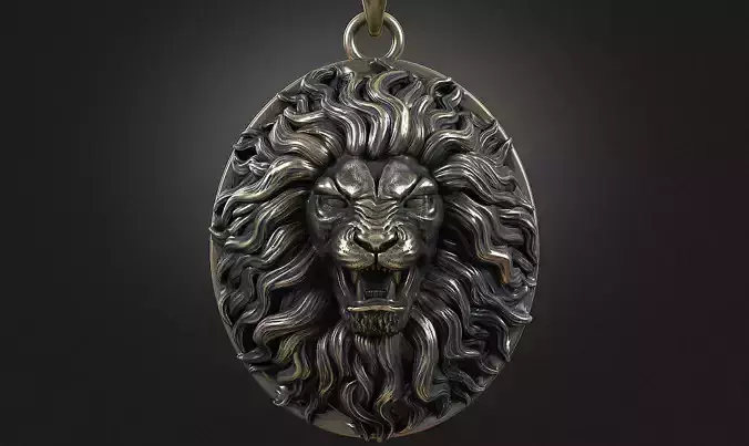 Lion Head Pendant a04