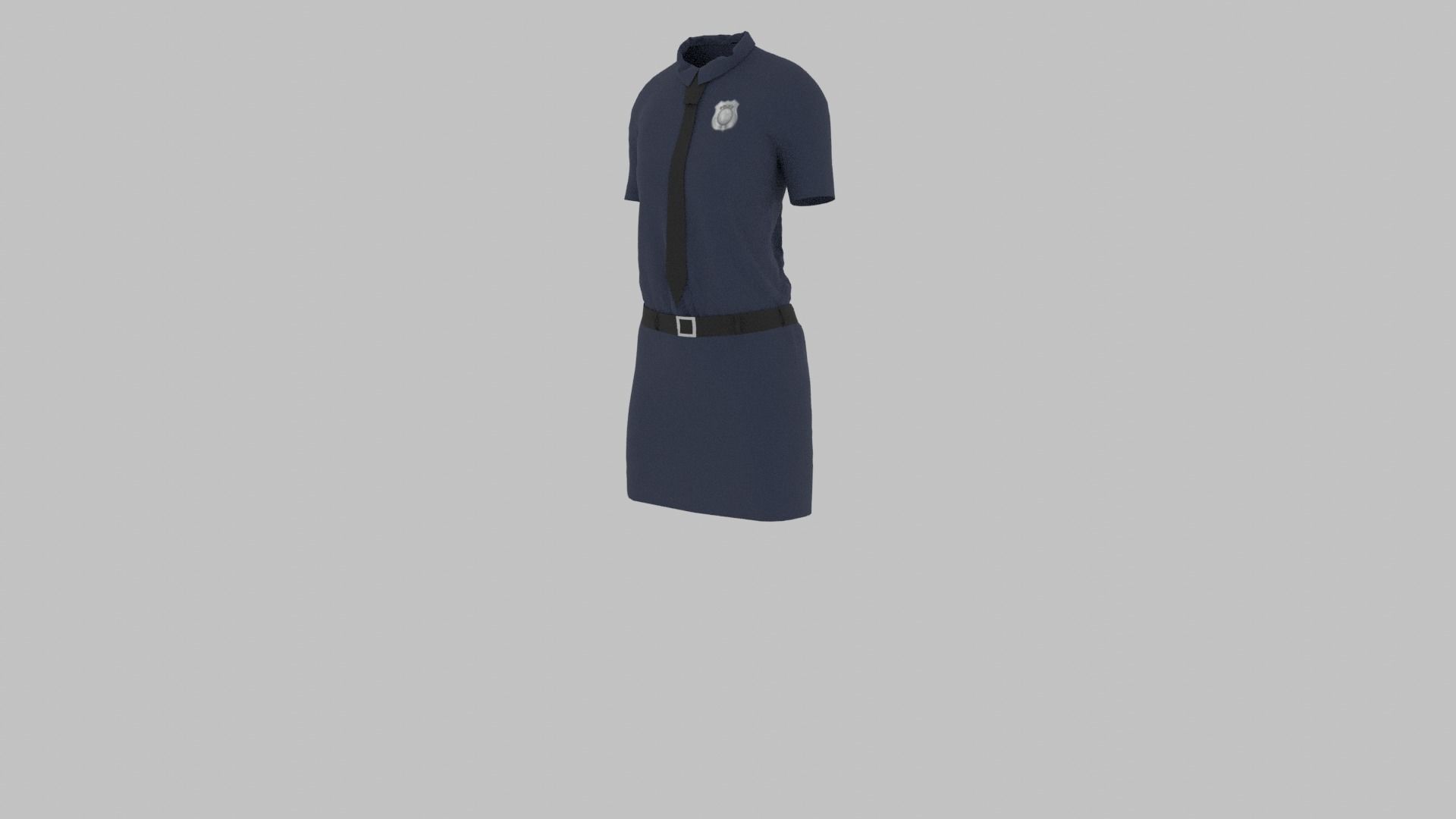 Police Uniform Low-poly 3D model_1