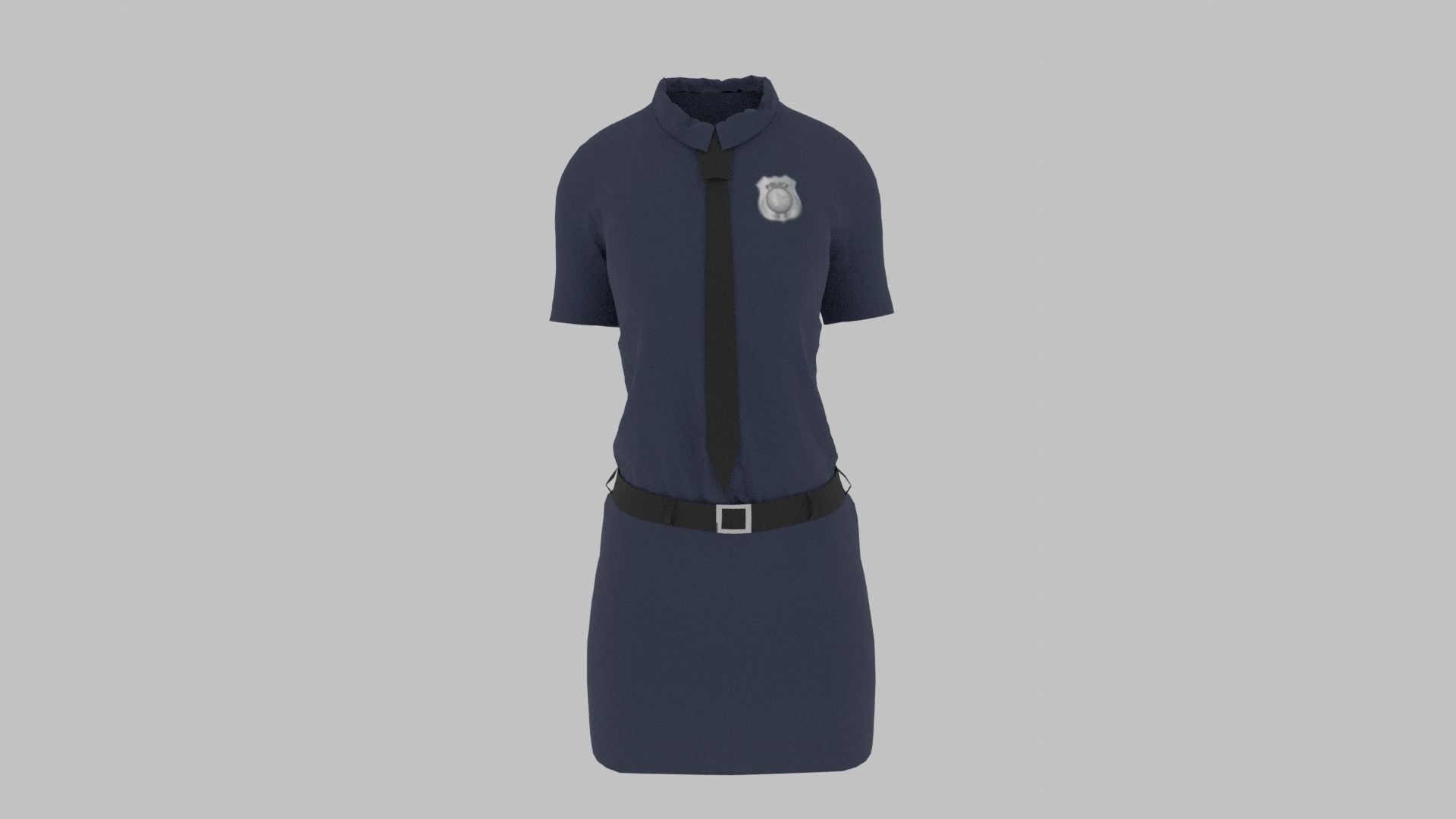 Police Uniform Low-poly 3D model_9