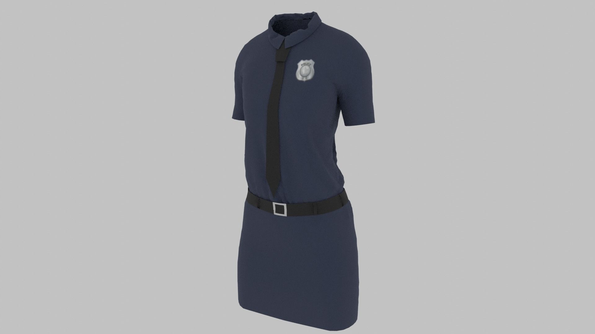Police Uniform Low-poly 3D model_8