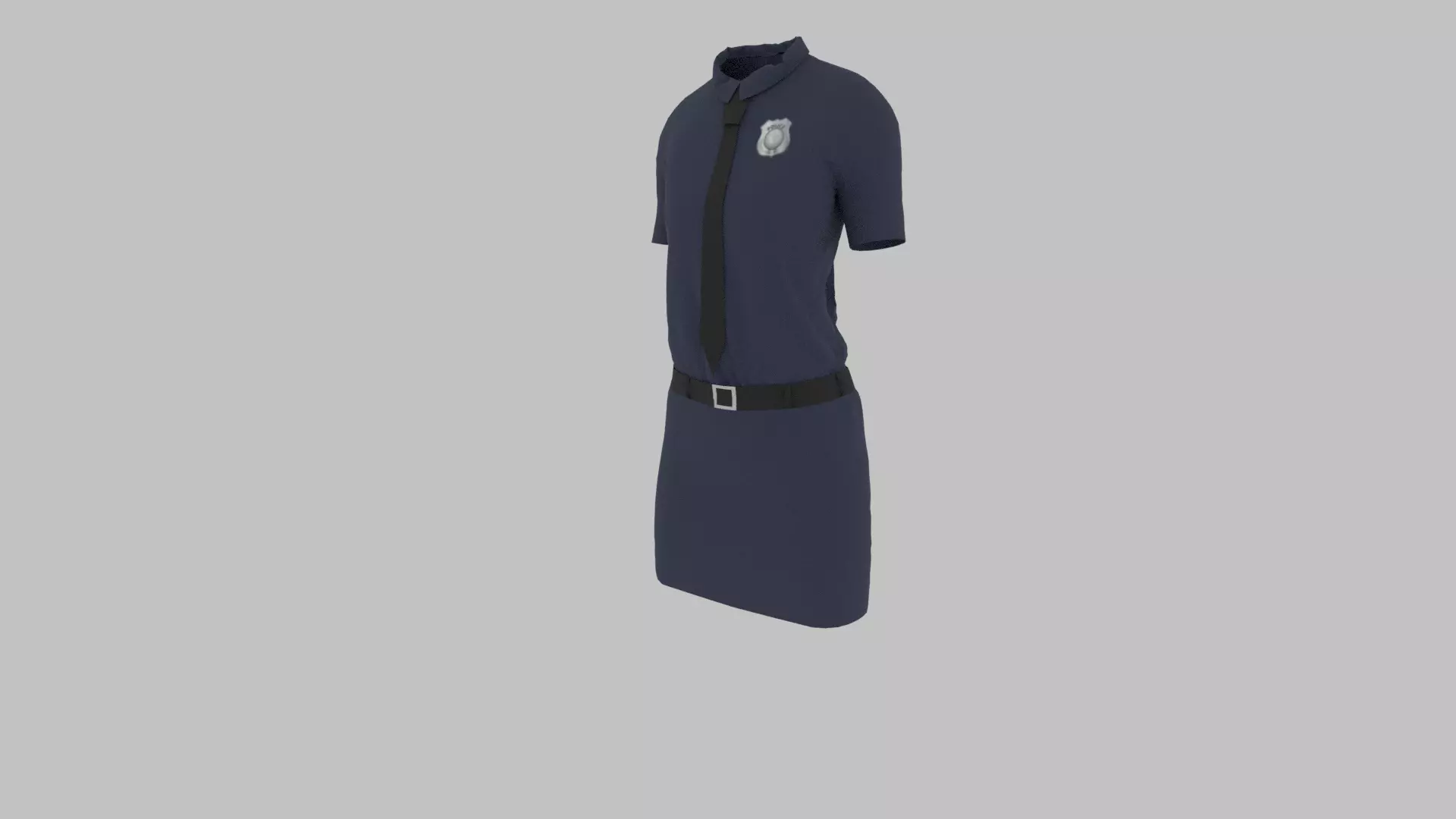 Police Uniform Low-poly 3D model_0
