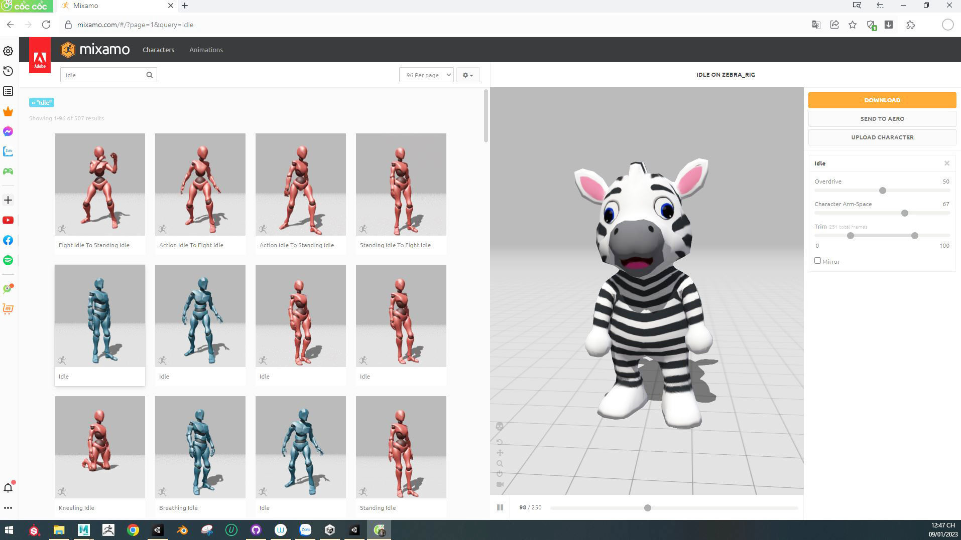 Character014 Animated Zebra 3D Low-poly 3D model_2