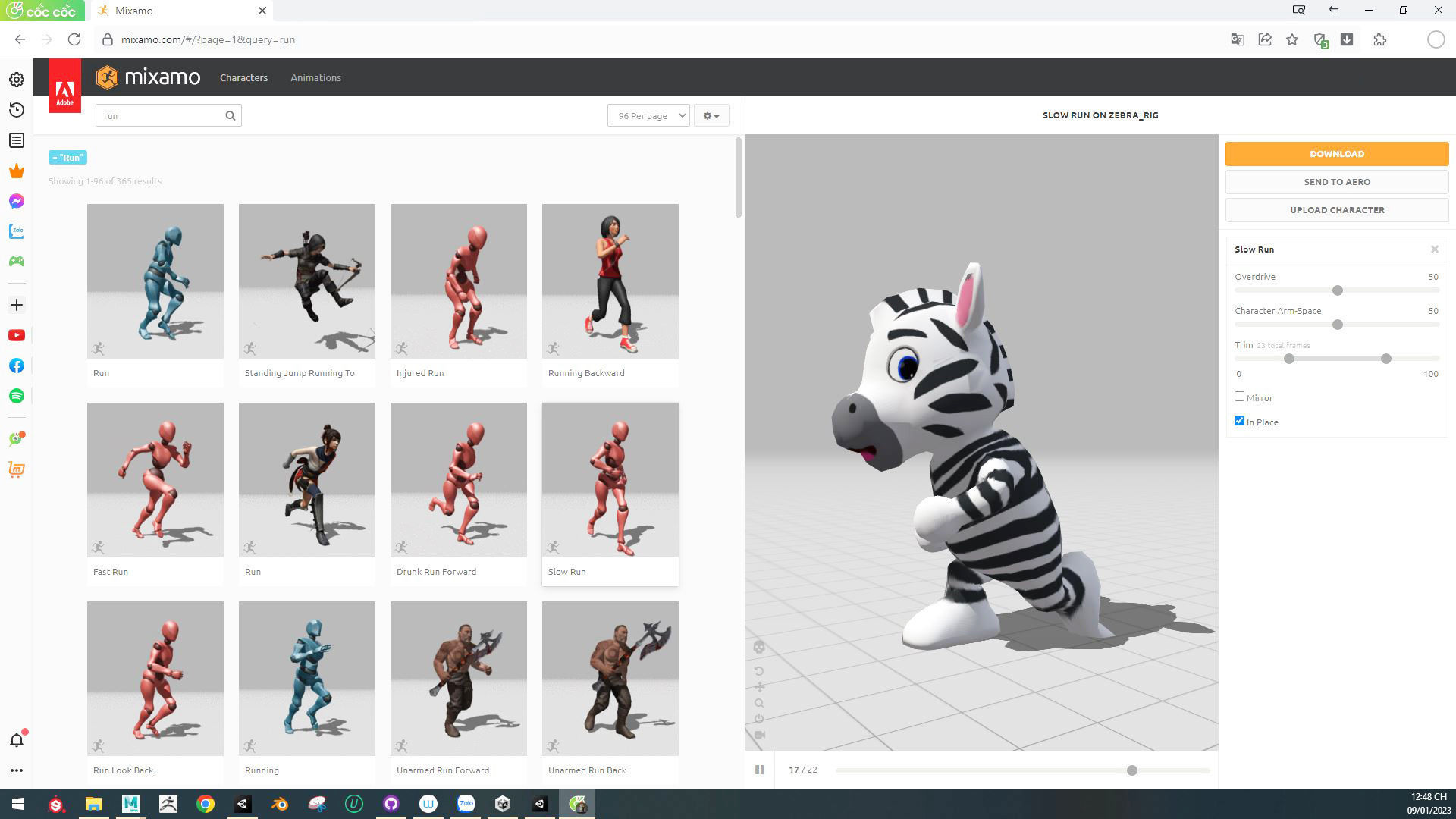 Character014 Animated Zebra 3D Low-poly 3D model_3
