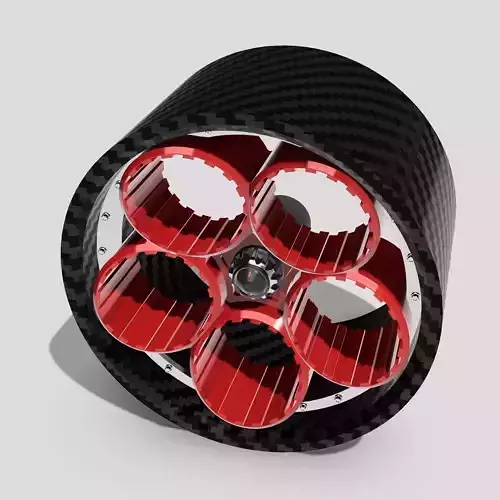 20inch 5 Speed Concave Wheels with Centrelock 2x Offsets 3D print model