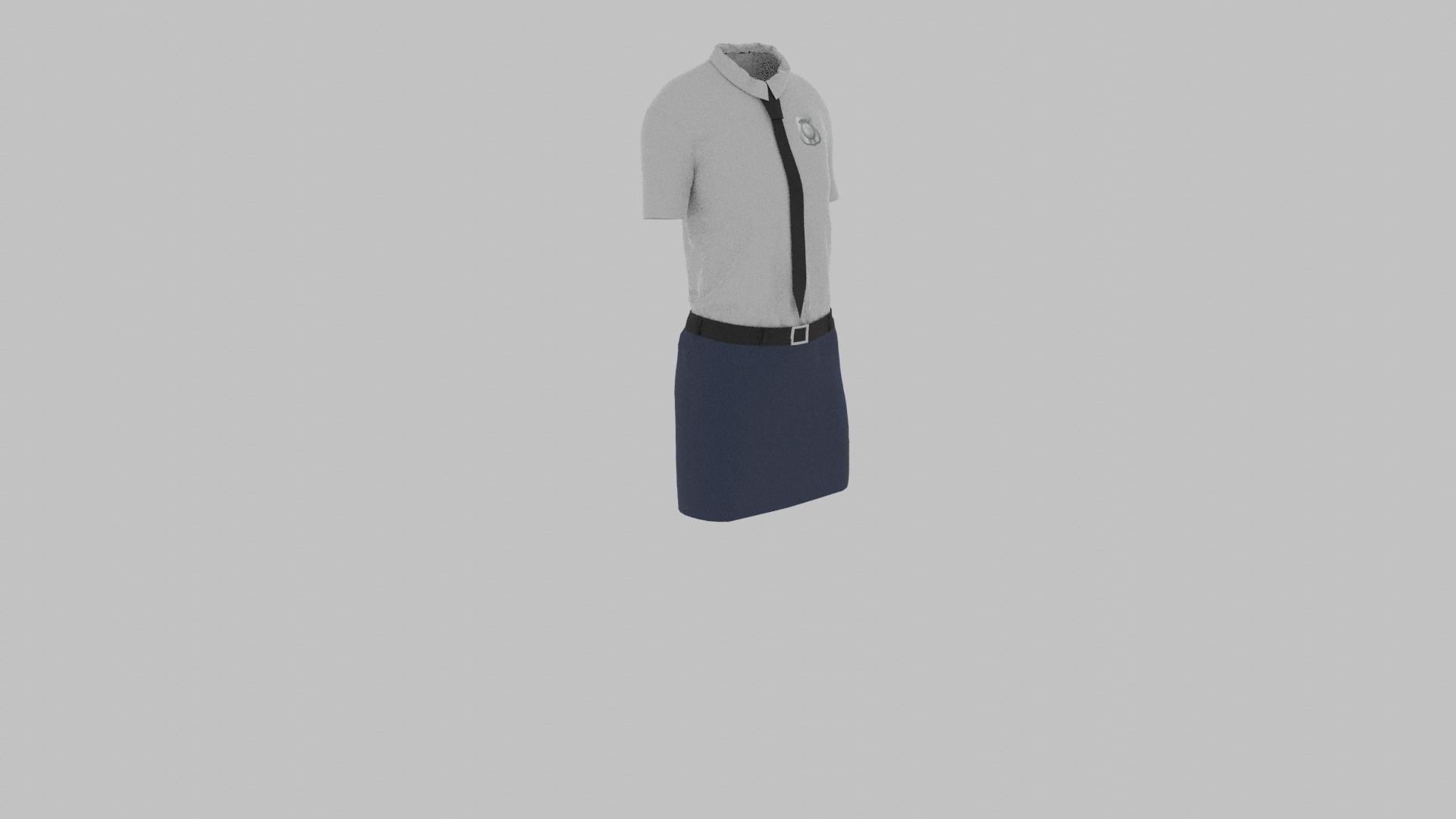 Police Uniform Low-poly 3D model_2