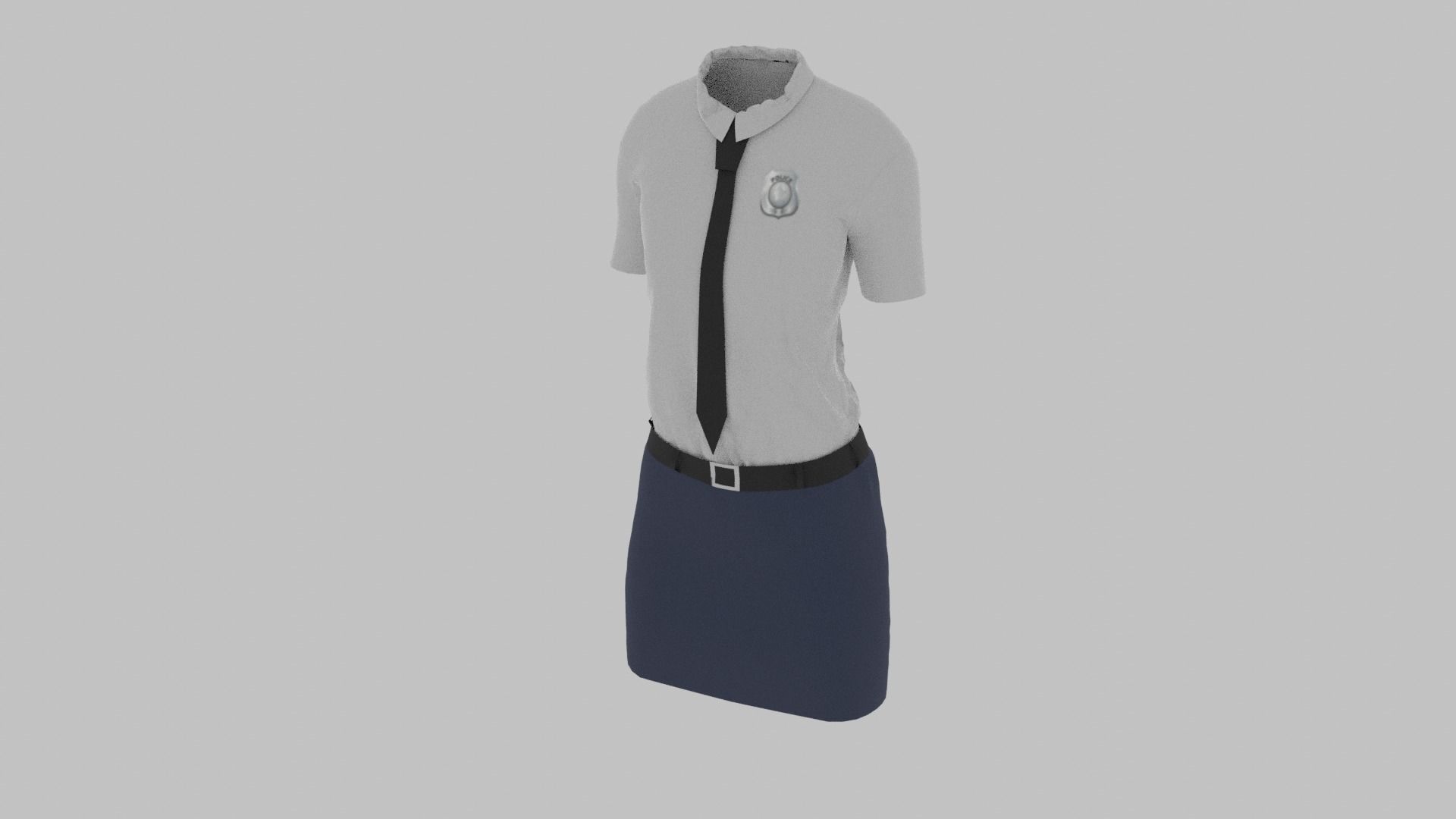 Police Uniform Low-poly 3D model_3