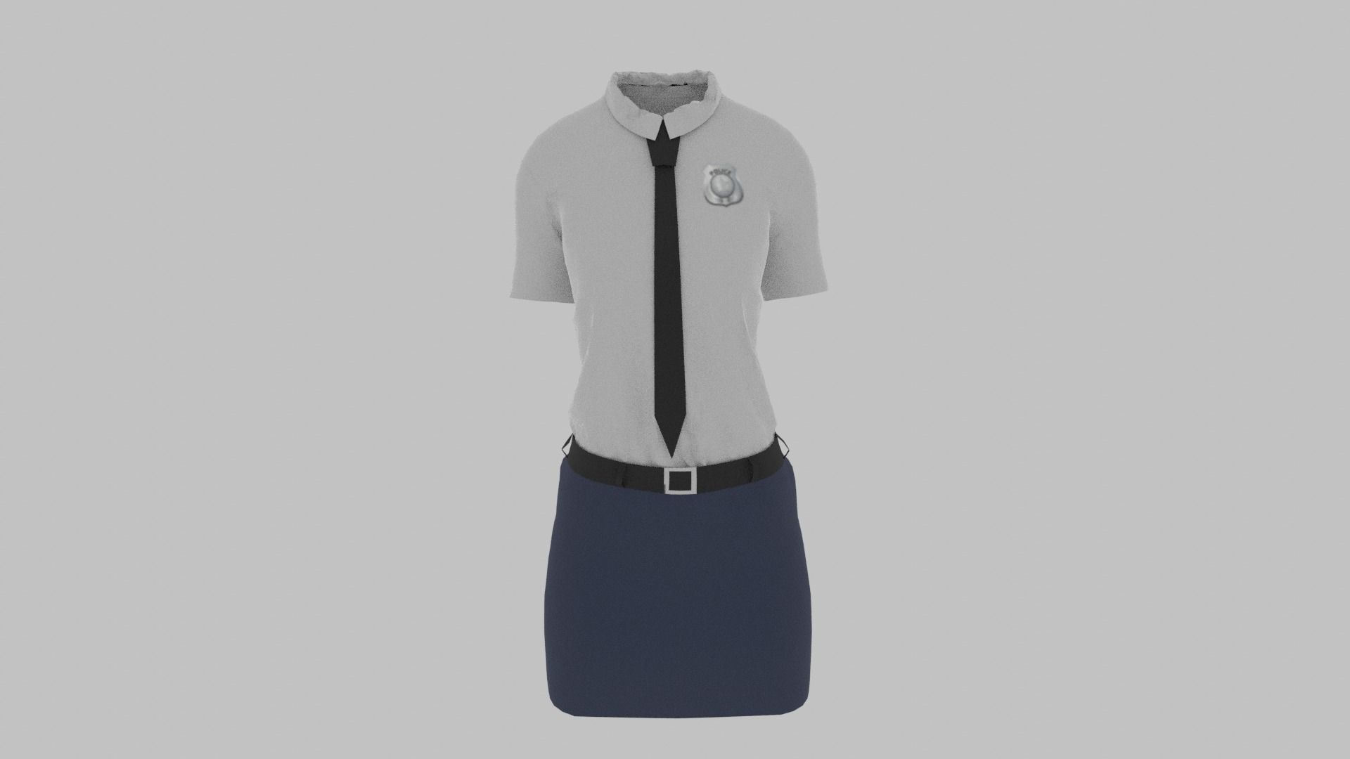 Police Uniform Low-poly 3D model_9
