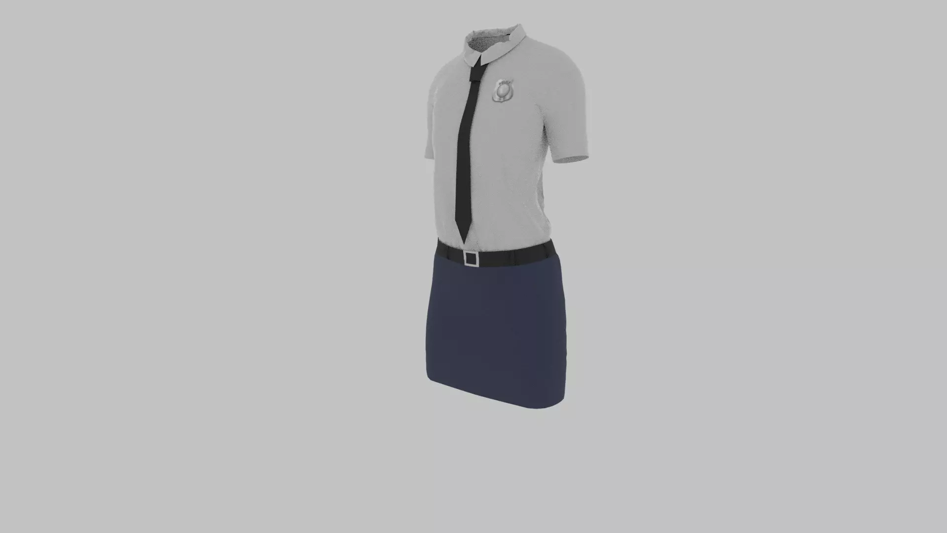 Police Uniform Low-poly 3D model_0