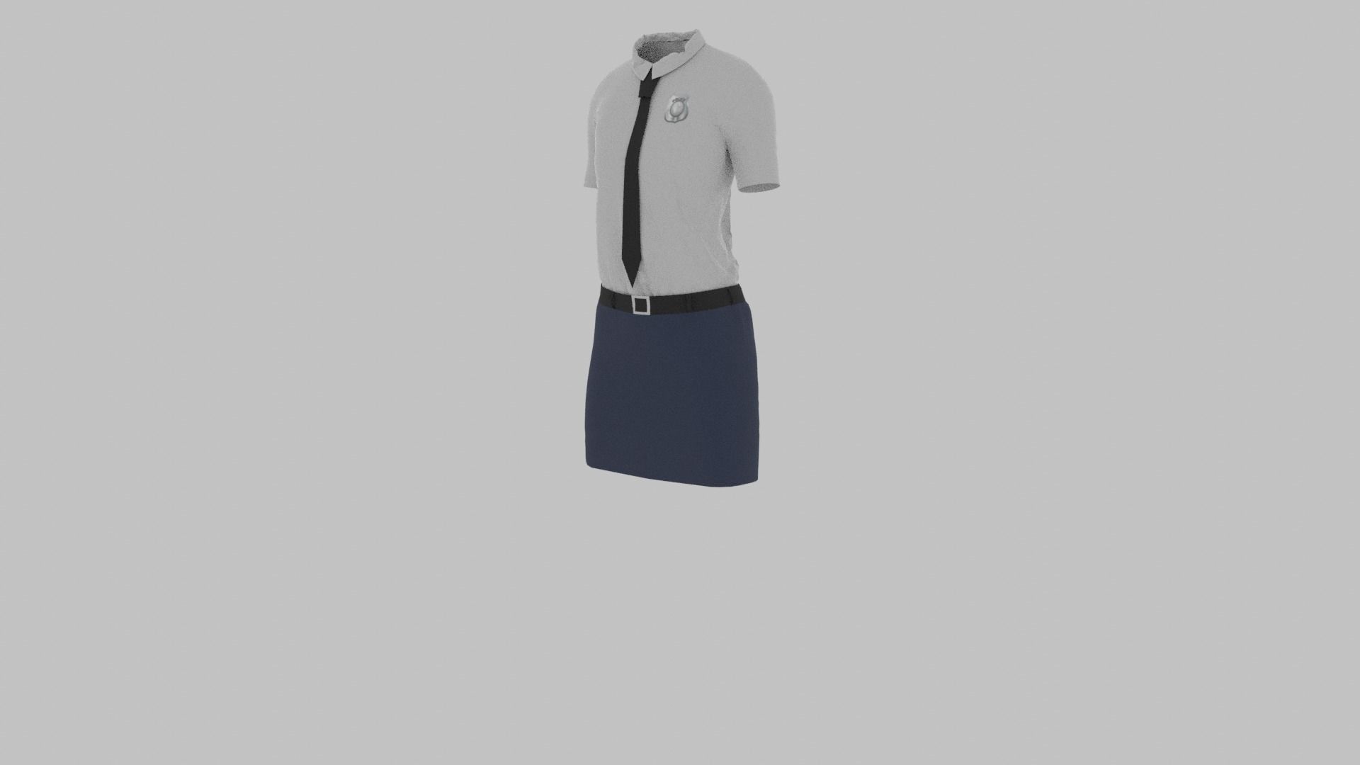 Police Uniform Low-poly 3D model_1