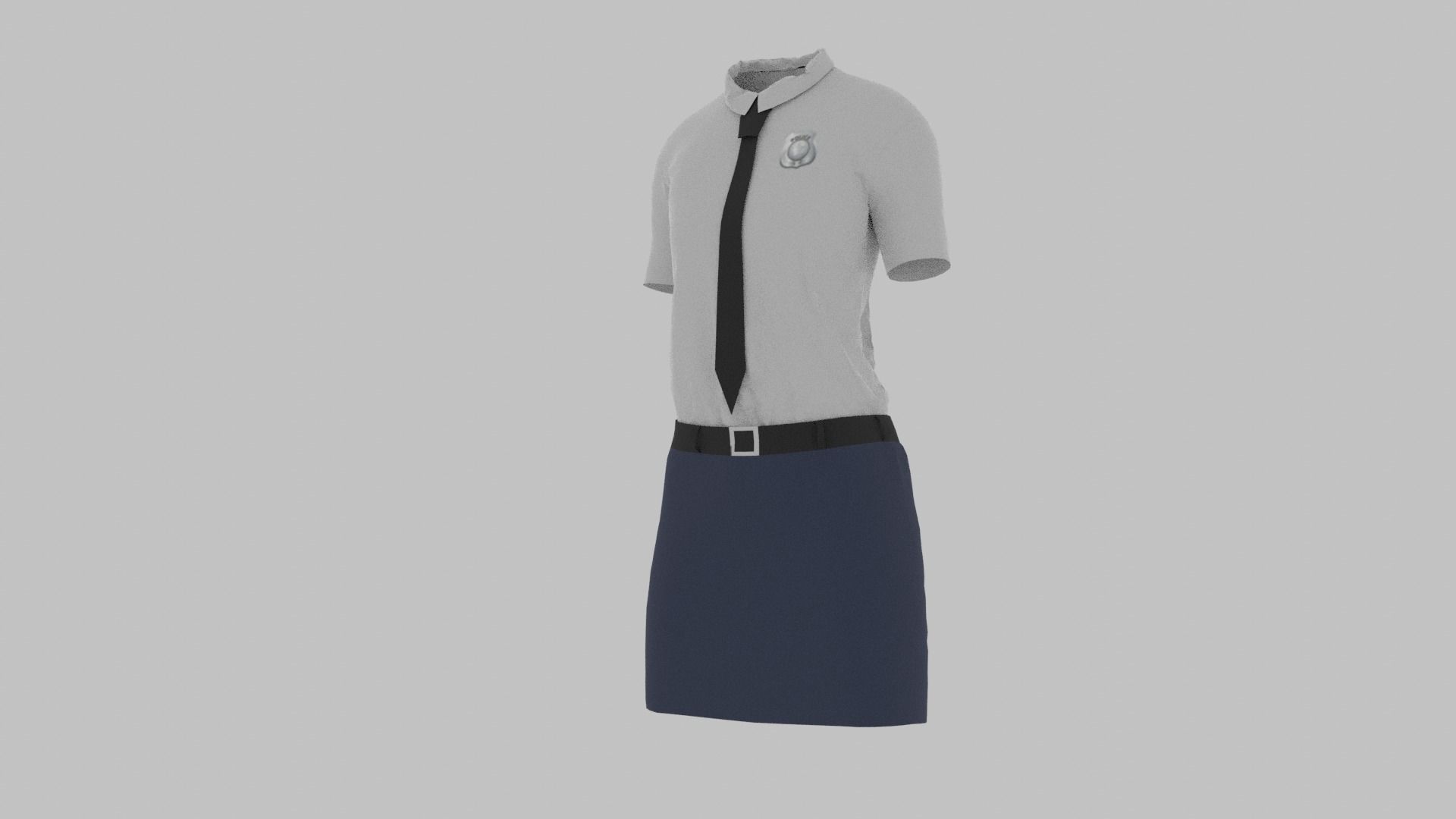 Police Uniform Low-poly 3D model_6