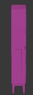 Shelves wooden display cabinet with glass doors Low-poly 3D model_9