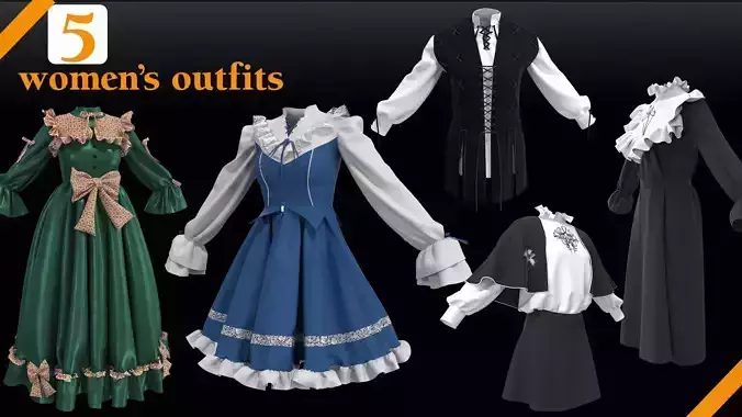 womens clothes  3D model