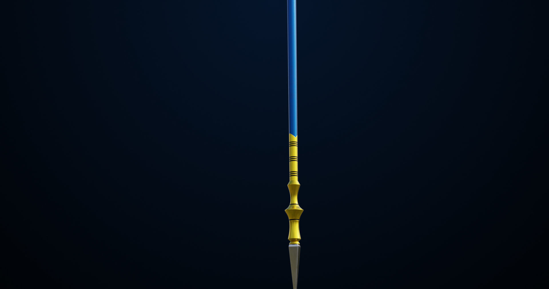 Fantasy Trident 04 All PBR Unity UE Textures Included Low-poly 3D model_11