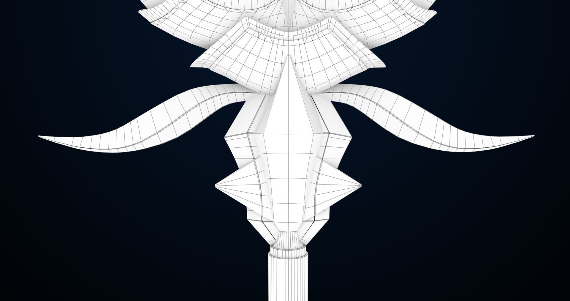 Fantasy Trident 04 All PBR Unity UE Textures Included Low-poly 3D model_22