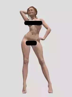 Toned Girl Nude Erotica 3D model
