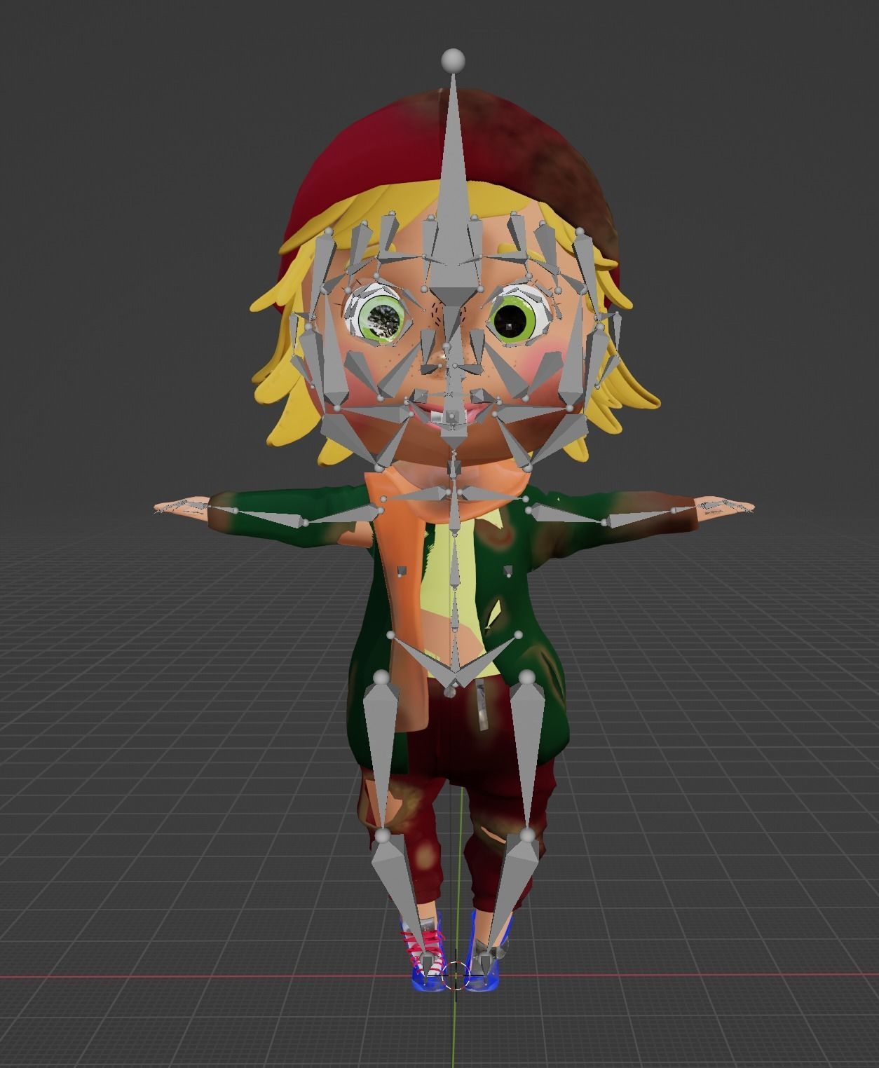 Rigged Little Naughty Cutie Boy Character 3D model_6