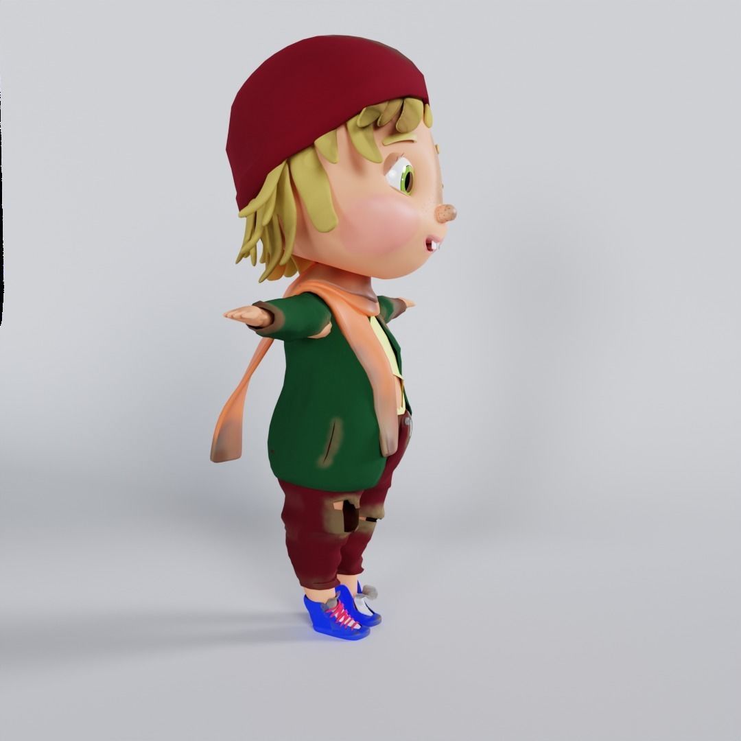 Rigged Little Naughty Cutie Boy Character 3D model_5