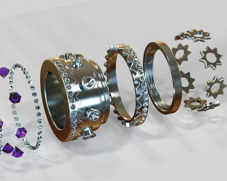 Finger Ring-02 3D print model_40