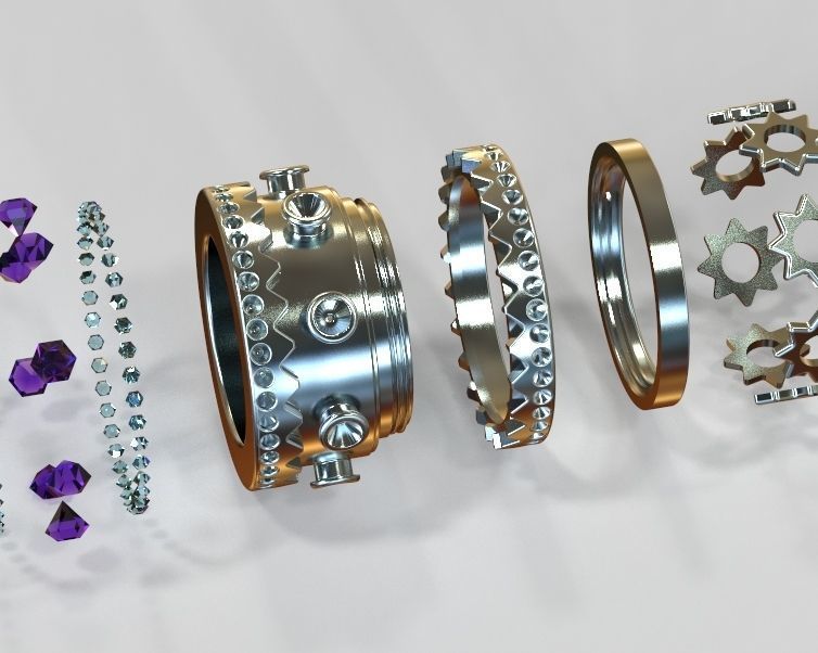 Finger Ring-02 3D print model_39