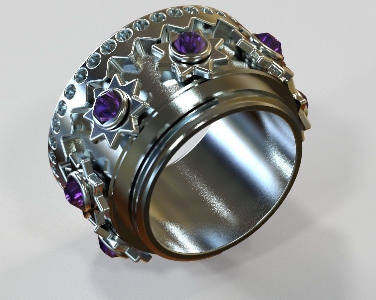 Finger Ring-02 3D print model_29