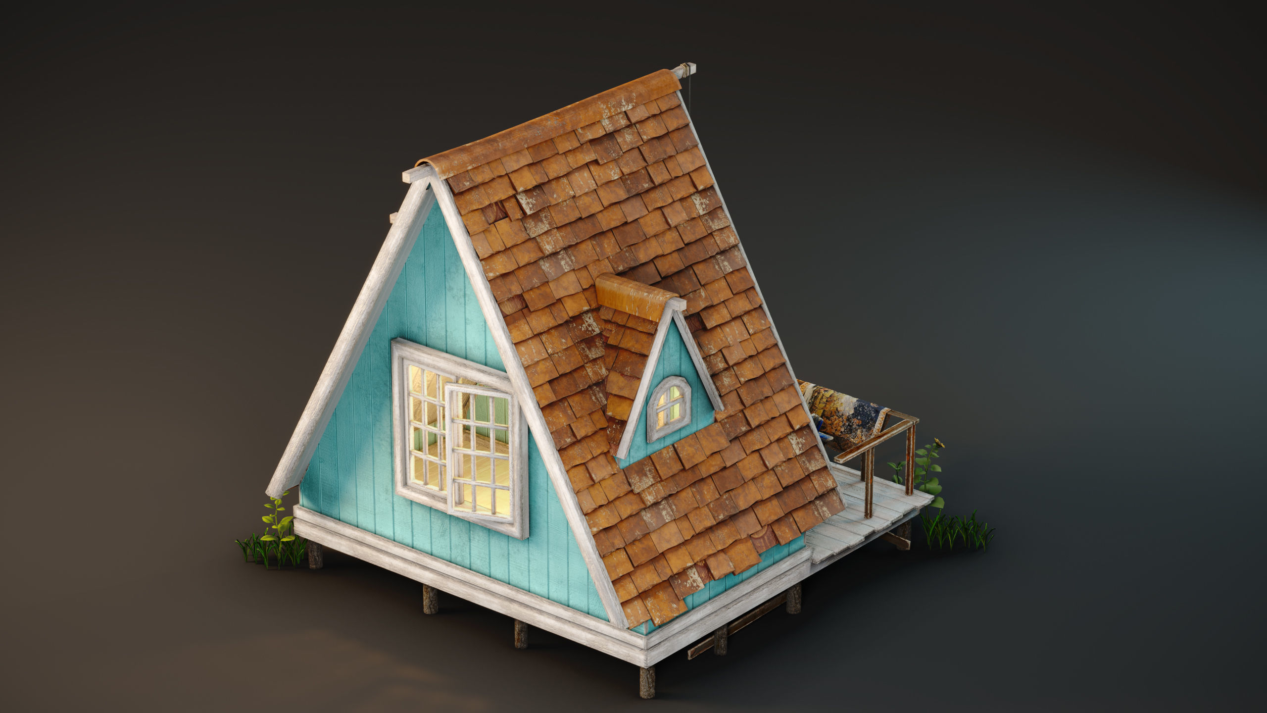 Pioneers House Low-poly 3D model_2
