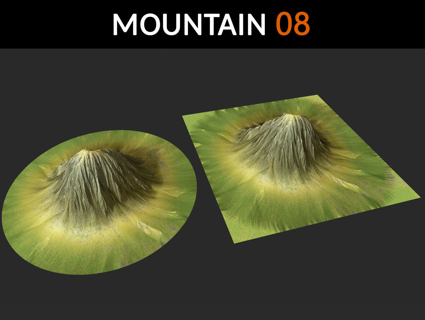 Mountains Collection group of Low-poly 3D model_8