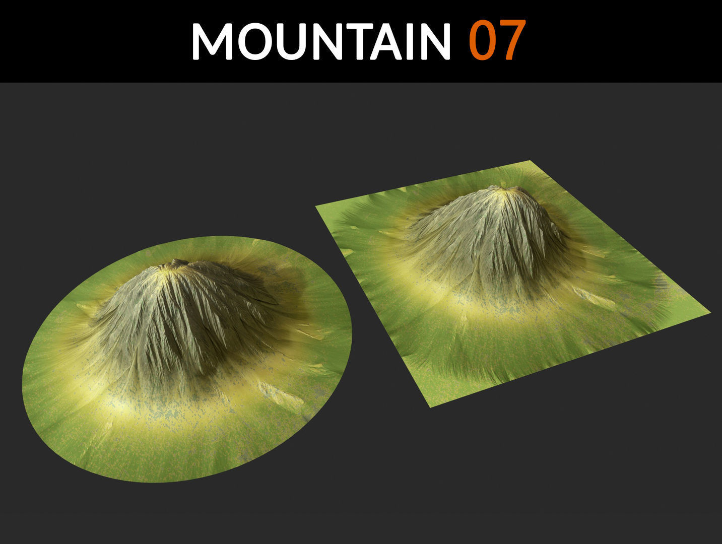 Mountains Collection group of Low-poly 3D model_7