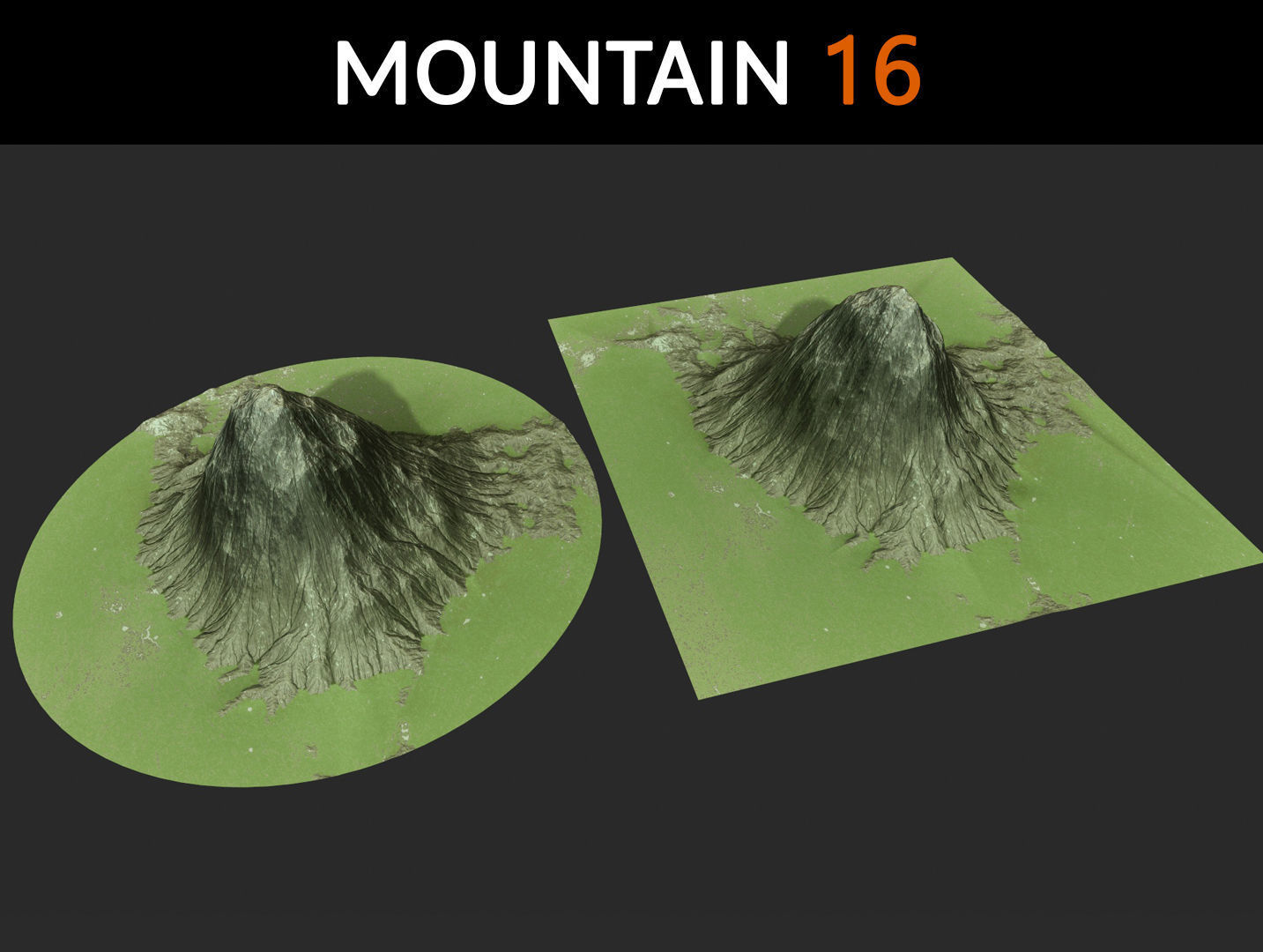 Mountains Collection group of Low-poly 3D model_16