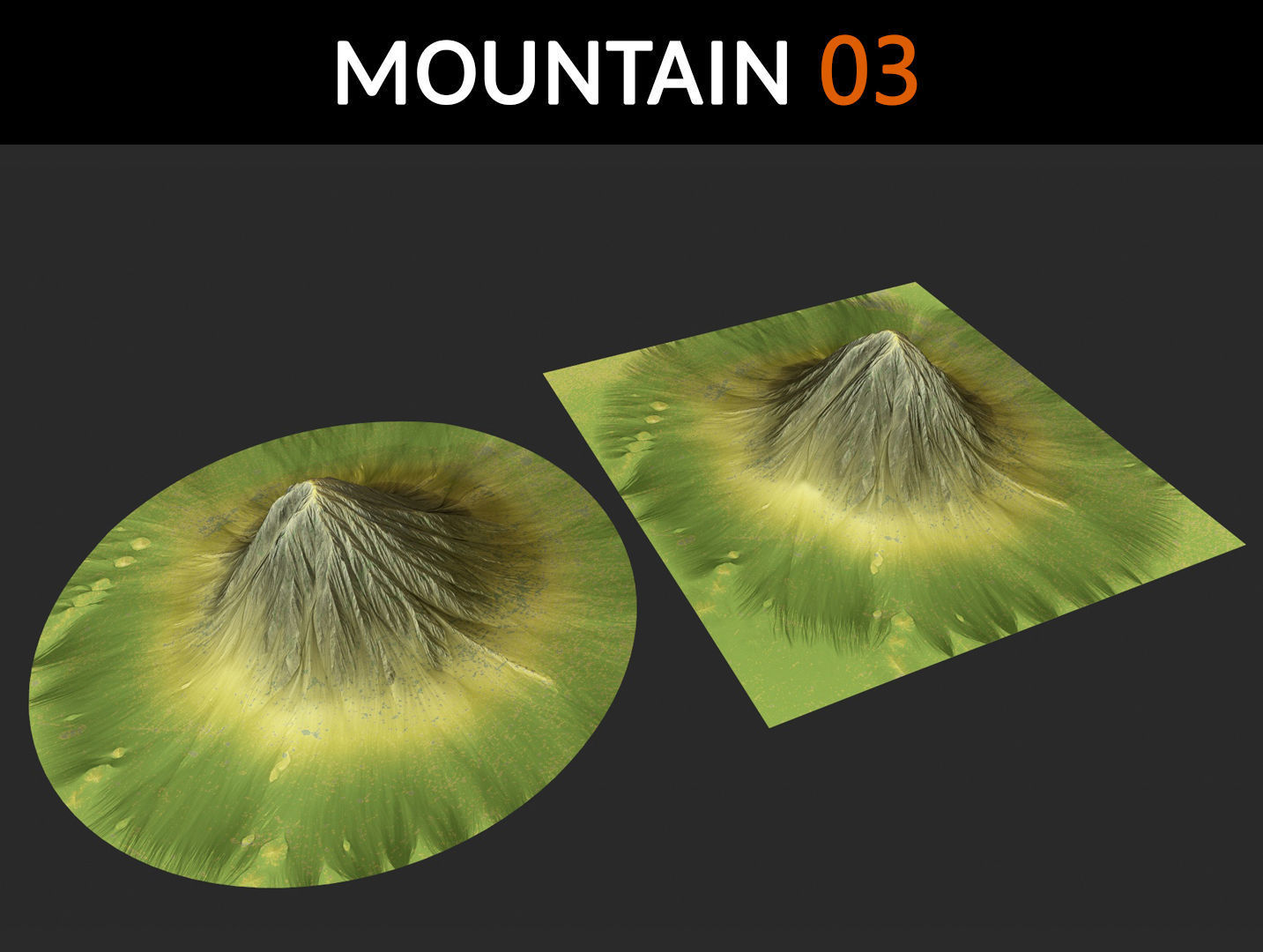 Mountains Collection group of Low-poly 3D model_3