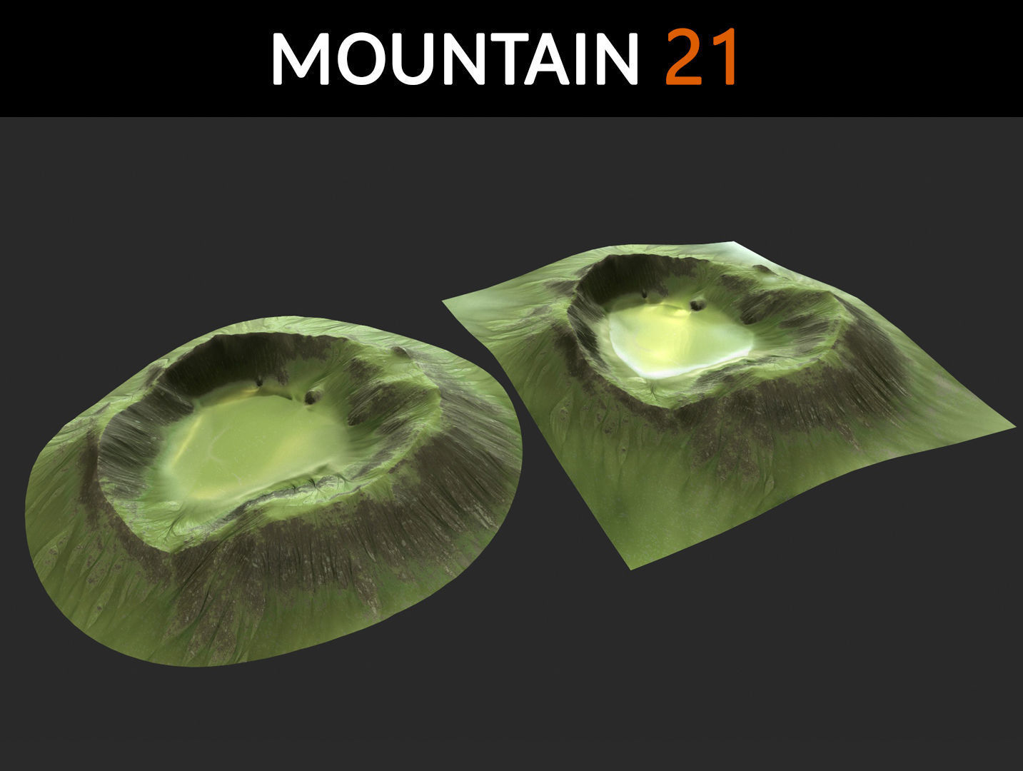 Mountains Collection group of Low-poly 3D model_21