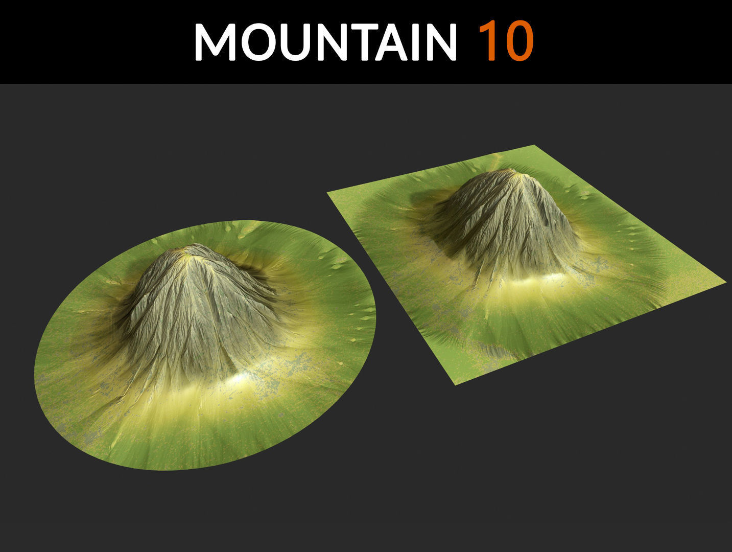 Mountains Collection group of Low-poly 3D model_10