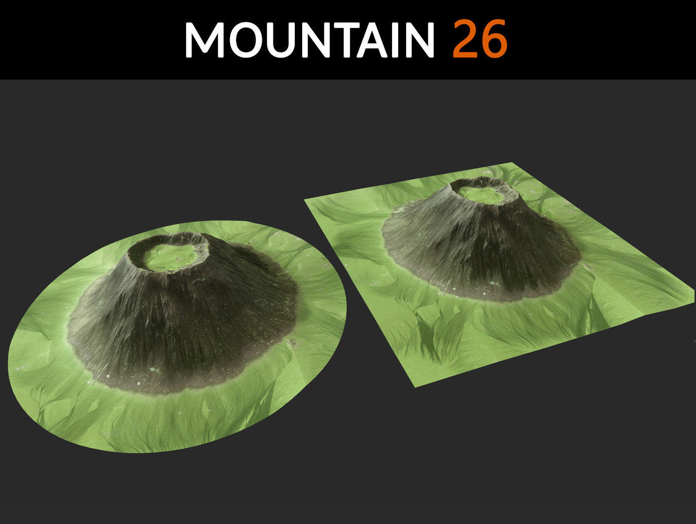 Mountains Collection group of Low-poly 3D model_26